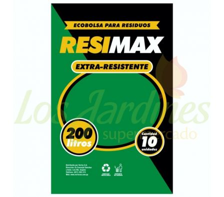 BOLSA PARA BASURA RESIMAX EXTRA RESISTENTE 200L