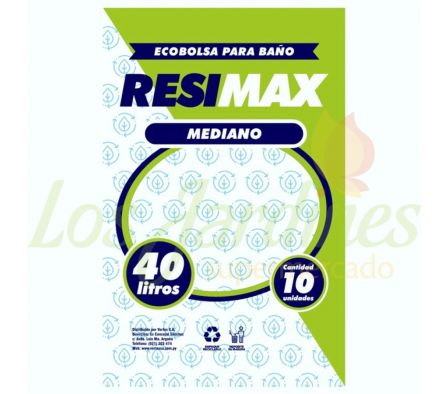 BOLSA PARA BASURA RESIMAX BAÐO MEDIANO 40L