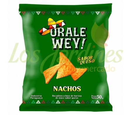 NACHOS ORALE WEY SABOR QUESO 50G
