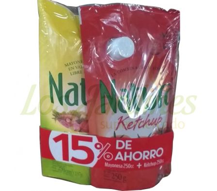PACK DUO NATURA MAYONESA 250 CC + KETCHUP 250 CC