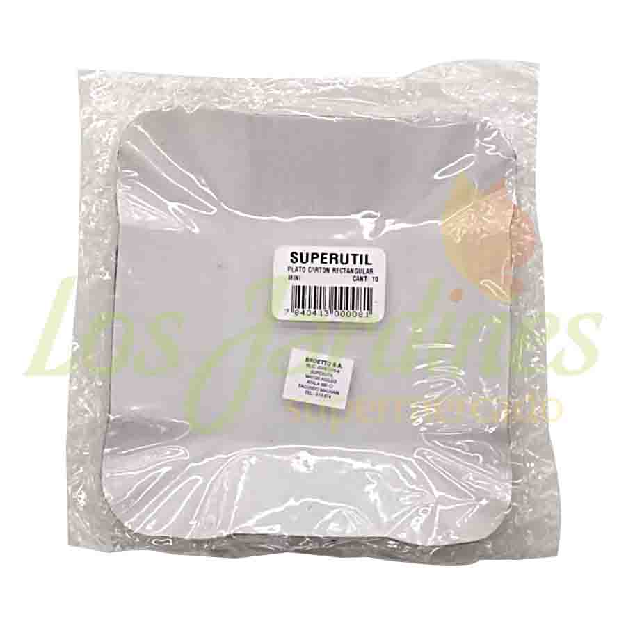 BANDEJA DE CARTON RECTAN. SUPERUTIL