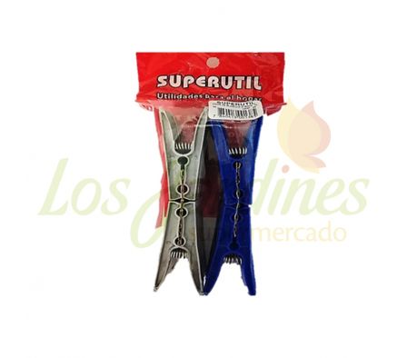 PINZA DE PLASTICO P/ ROPA SUPERUTIL C/ 24