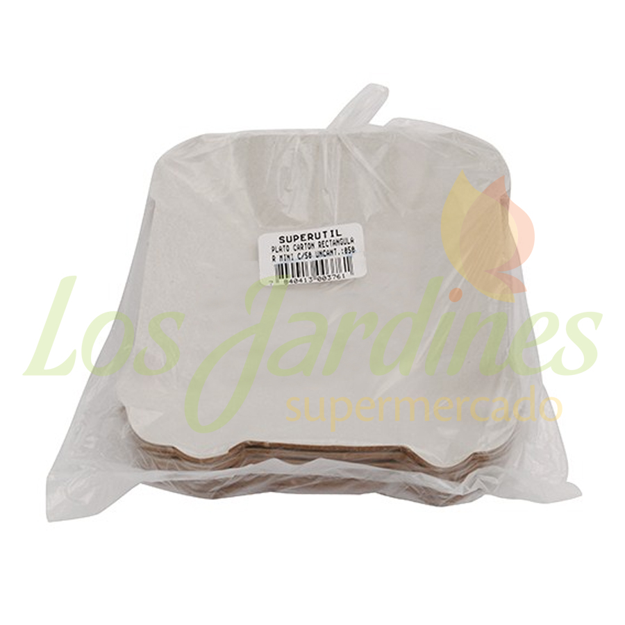 PLATO CARTON SUPERUTIL RECTANG MINI 50 UNID