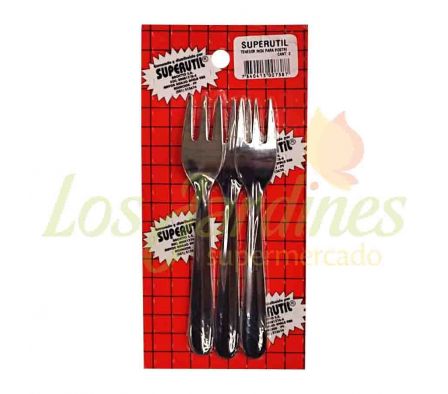 TENEDOR INOXIDABLE P/POSTRE X 3 UNI