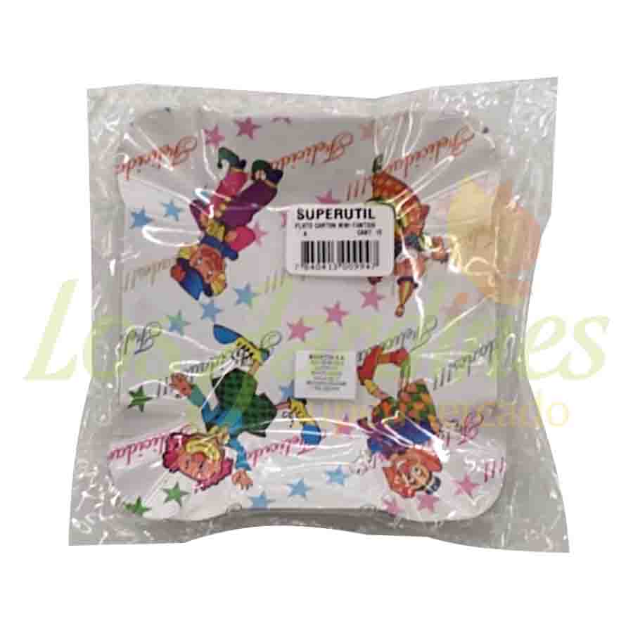 PLATO CARTON MINI FANTASIA P/ X 10 UNI SUPERUTIL