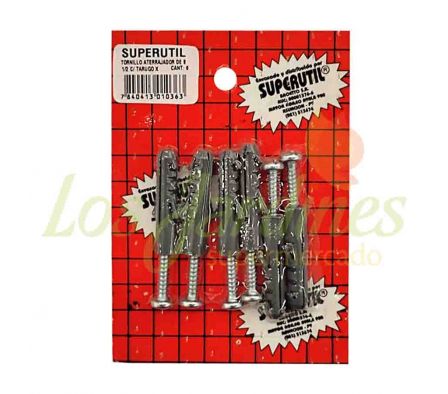 TORNILLO ATERRAJADOR 8 1/2 C/TARUGO X 6 UNID