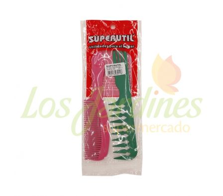 SET X 2 UNID DE PEINE MANGO GRUESO Y JACARE