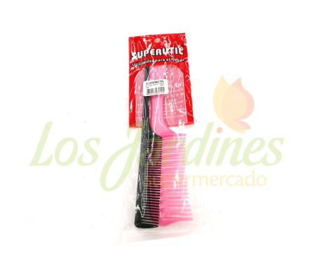 SET X 2 UNID DE PEINE TRICADO Y MANGO FINO