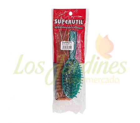 SET X 3 UNID CEPILLO Y PEINES MANGO GRUE/FINO