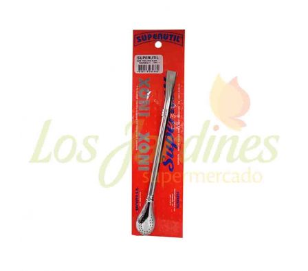 BOMBILLA INOXIDABLE LARGA GOLD RING/ROSCA