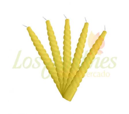 VELA TORNEADA AMARILLA