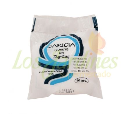 ALGODON EN ZIG ZAG CARICIA 10 GR