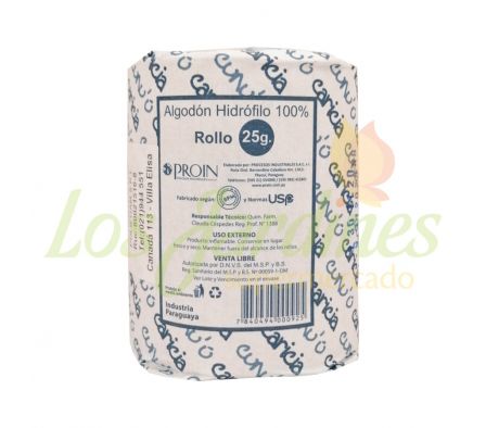 ALGODON EN ROLLO CARICIA 25 GR