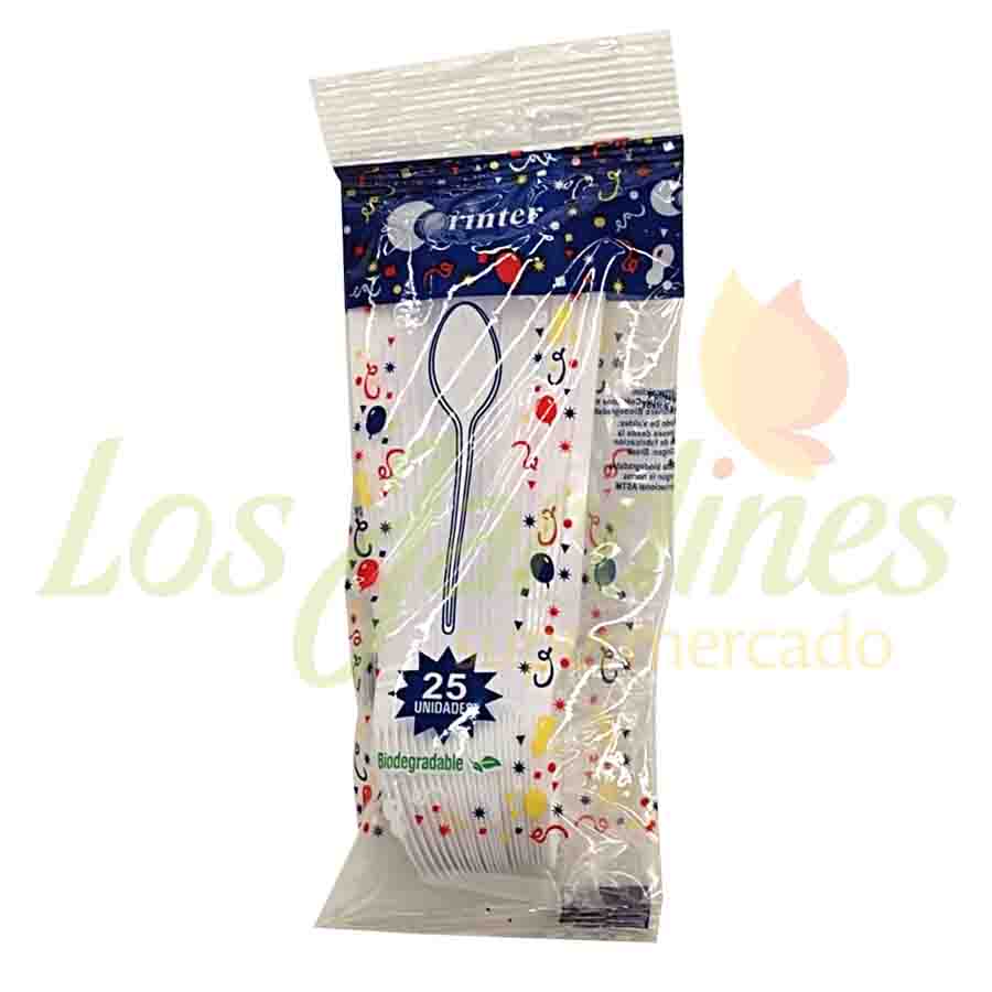 CUCHARITA CORINTER BLANCO X 25 UNID