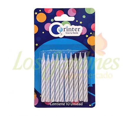 VELA PALITOS CORINTER BLANCO 24 UNID