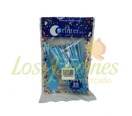 CUCHARITA CORINTER CELESTE X 25 UNID