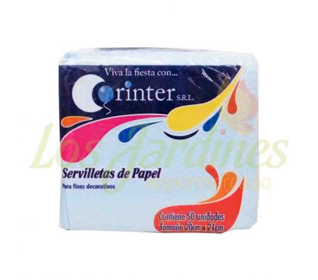 SERVILLETA LISA 20X21X50X50 CELESTE