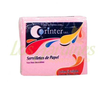 SERVILLETA LISA 20X21X50X50 ROSA