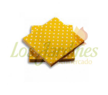 SERVILLETA CORINTER A MOTA AMARILLO/BCO