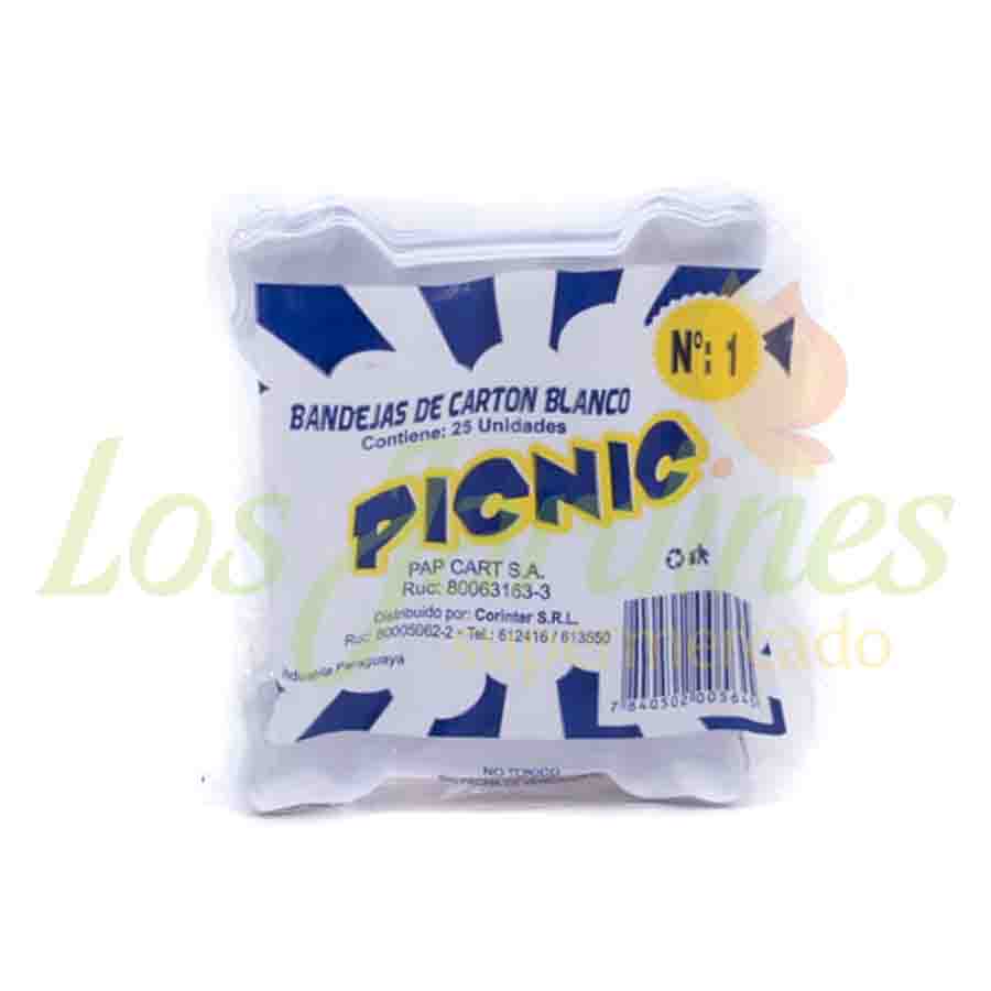 BANDEJA N°1 BLANCA X 25 UNID.