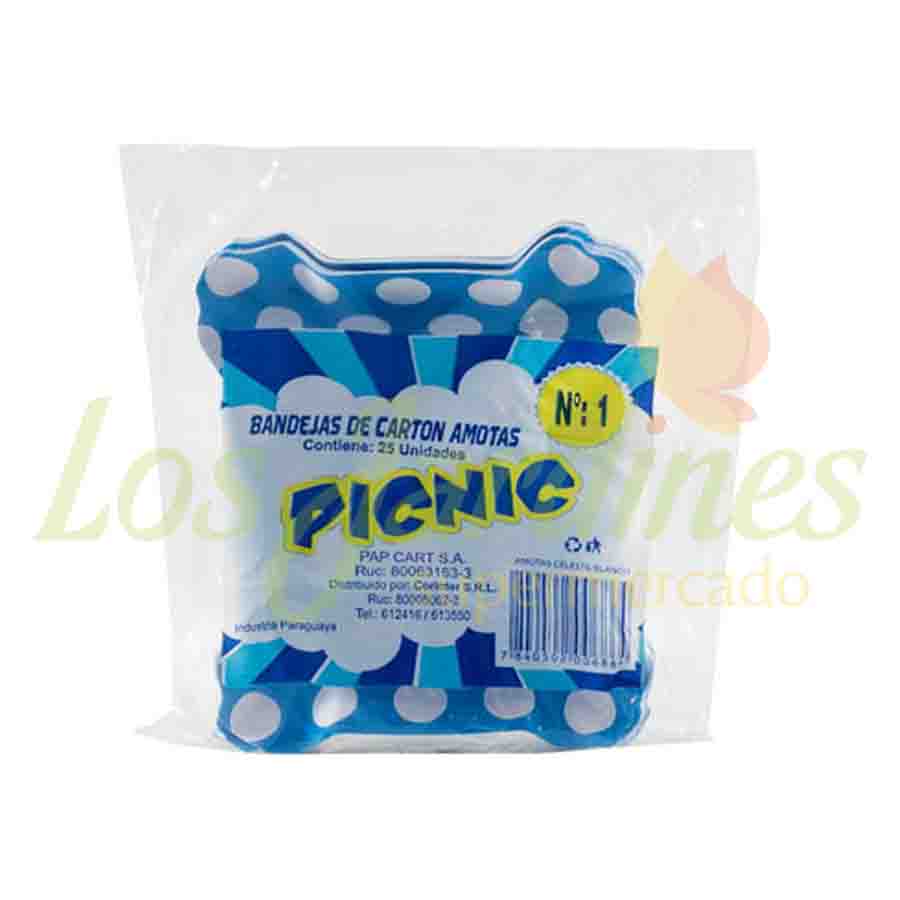 BANDEJA N°1 A MOTA CELESTE 50X25 UNID. PIC NIC