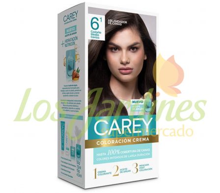 KIT COLORACION RUBIO OSCURO CENIZA 6.1 CAREY.