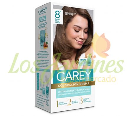 KIT COLORACION RUBIO CLARO CENIZA  8.1 CAREY.