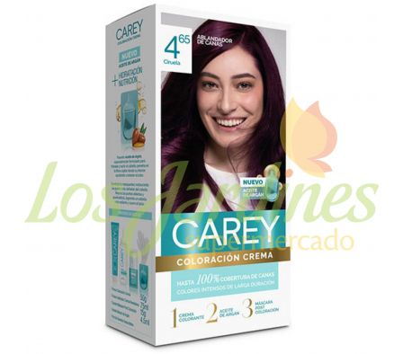 KIT COLORACION CASTANO ROJIZO CAOBA 4.65 CAREY.