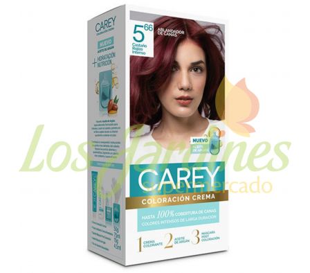 KIT COLORACION CASTANO CLARO ROJIZO 5.66 CAREY.