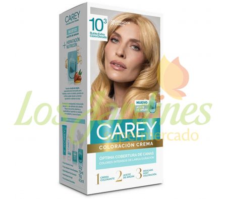 KIT COLORACION RUBIO EXT. CLARO DOR. 10.3 CAREY.