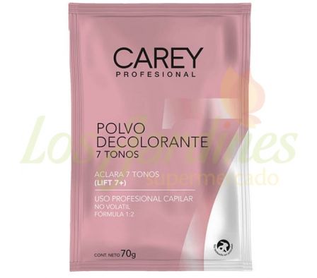 POLVO DECOLORANTE CAREY 7 TONOS SACHET 70G.