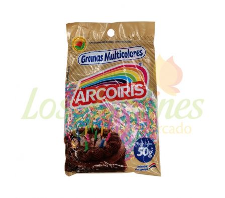 GRANAS MULTICOLORES 50GR ARCO IRIS.