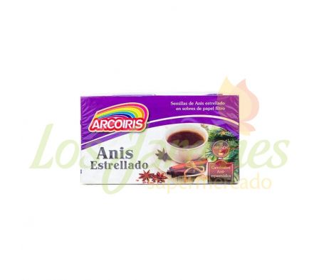 TE DE ANIS ESTRELLADO ARCOIRIS 20 SAQUITOS 2G