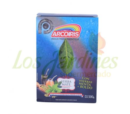 YERBA MATE COMPUESTA MENTA Y BOLDO ARCOIRIS 600G