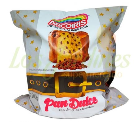 PAN DULCE ARCOIRIS CON CHIPS DE CHOCOLATE 200G