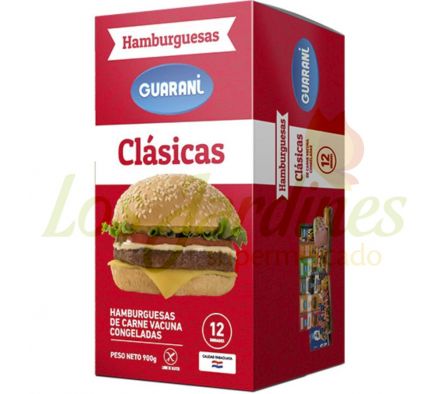 HAMBURGUESA DE CARNE GUARANI 12 UNID--