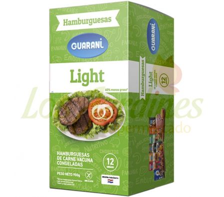 HAMBURGUESA DE CARNE LIGH GUARANI 12 UNID