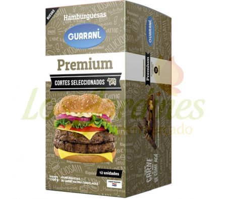 HAMBURGUESA PREMIUM GUARANI 95 GR X 12 UNID..