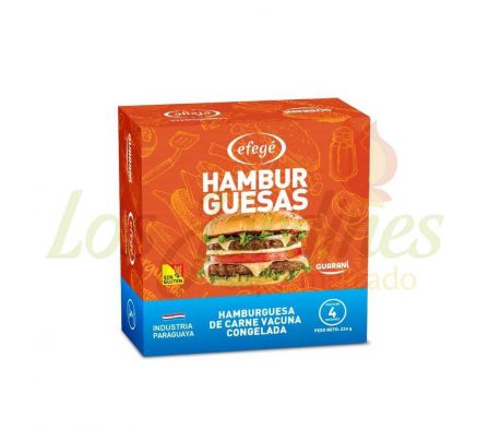HAMBURGUESA DE CARNE EFEGE 4 UNID