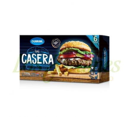 HAMBURGUESA GUARANI TIPO CASERA 6UN 720G