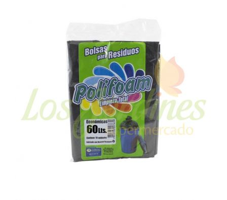 BOLSAS POLIFOAM 60L 10UN
