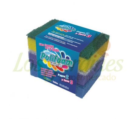 FIBRAS ESPONJAS PARA 3 USOS PAGUE 2 Y LLEVE 3