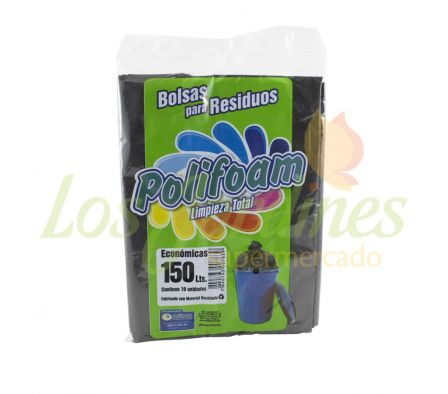 BOLSAS ECONOMICAS POLIFOAM 150 LTS X 10 UNI