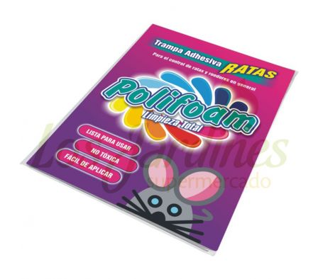 TRAMPA ADHESIVA P/RATAS POLIFOAM