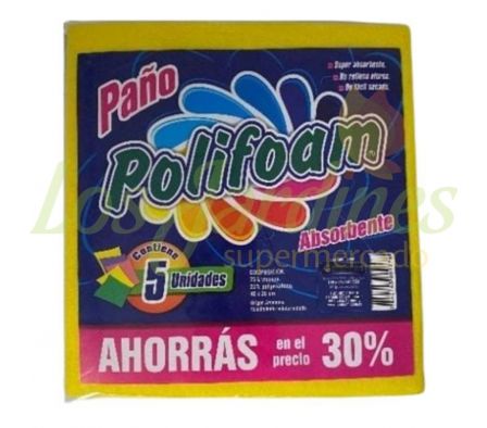 PAÐO ABSORVENTE POLIFOAM MULTIUSO X5U