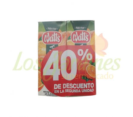 JUGO WATTS NARANJA PACKX2 1,5L