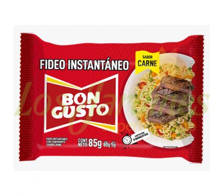 FIDEO INSTANTANEO BON GUSTO SABOR CARNE 85G