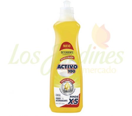 DETERGENTE ACTIVO 100 LIMON 500 ML