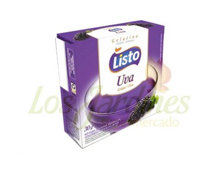 GELATINA LISTO UVA EN POLVO - UND 30 GR