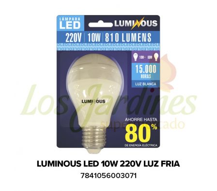 LAMPARA LED LUZ FRIA LUMINOUS 10W 220V